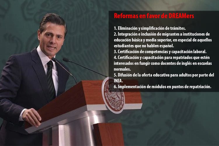 EPN anuncia 6 medidas para ayudar a 'DREAMers' en caso de ser deportados