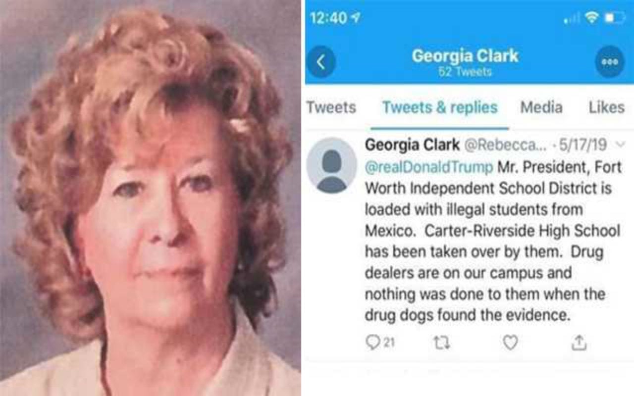 Georgia Clark había trabajado en ese distrito escolar desde 1998, sin embargo, tras sus polémicos tuits fue cesada de su cargo