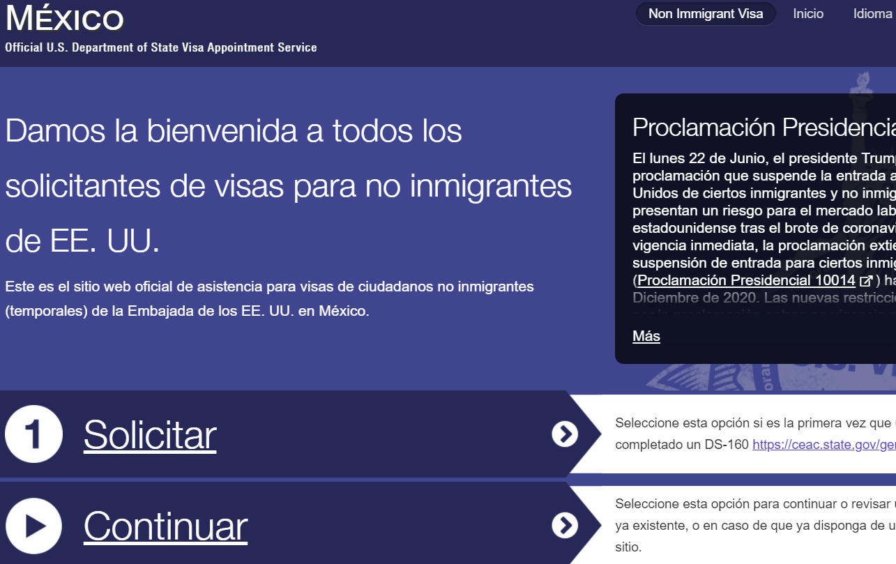 La Embajada es el único lugar donde puedes tramitar tu visa para EEUU. | Imagen: Captura de pantalla.