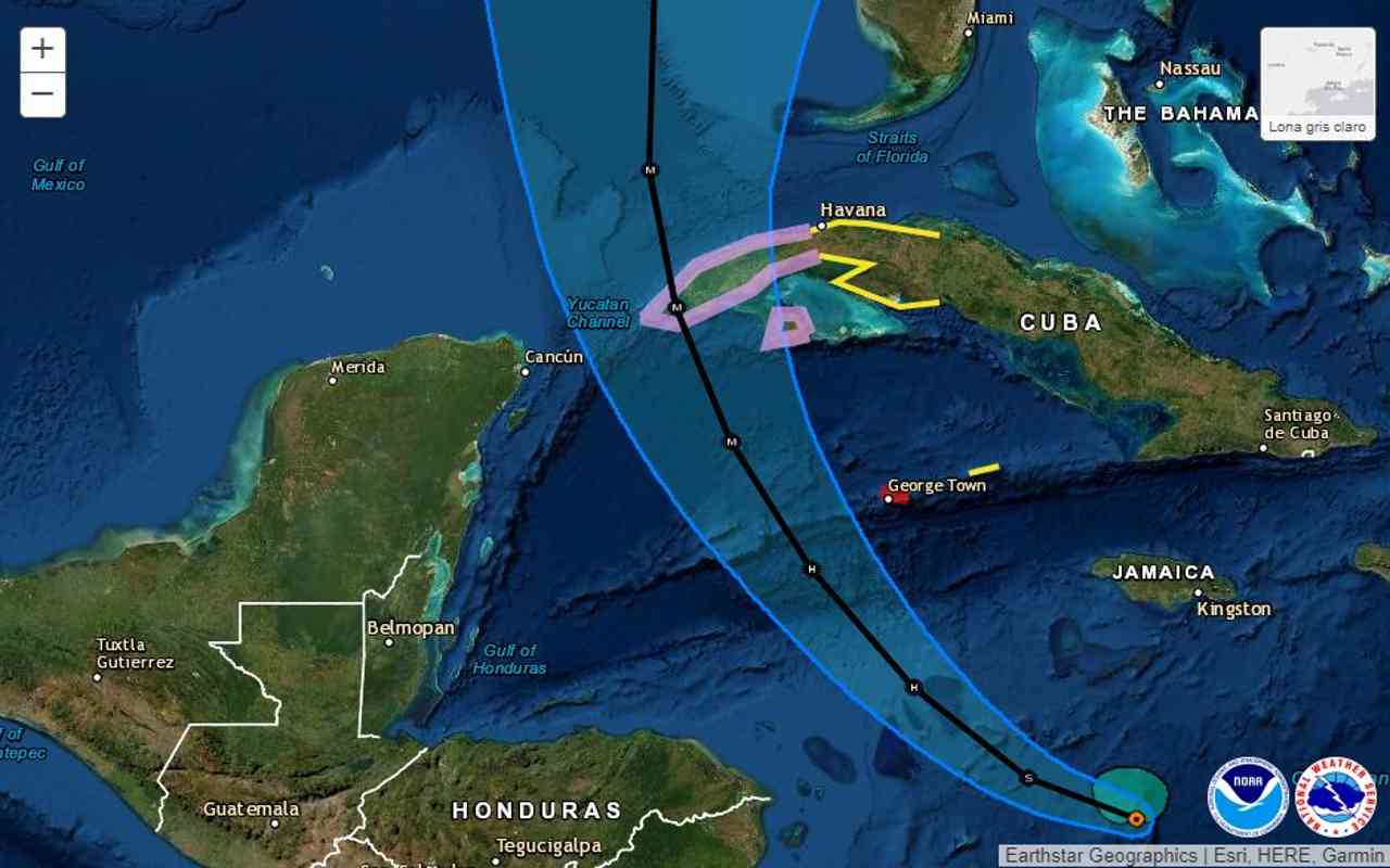 Declaran emergencia en Florida por la tormenta tropical Ian en Estados Unidos. | Foto: Twitter de SkyAlert Storm.
