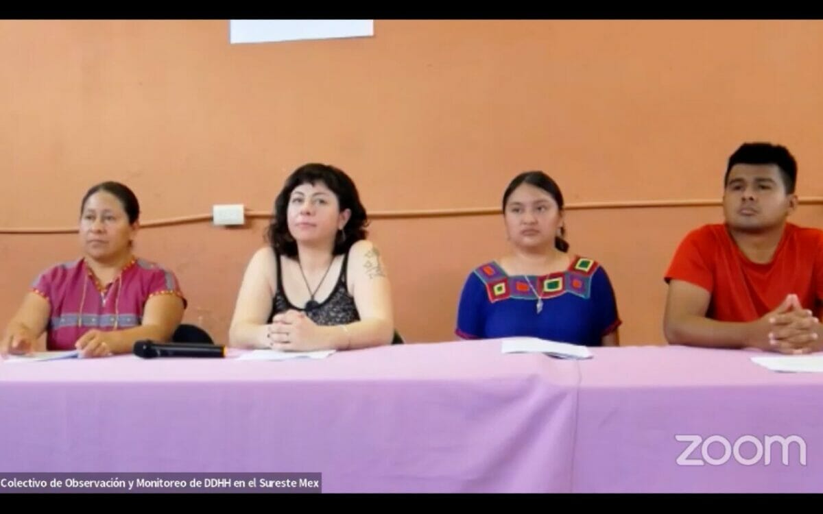 Conferencia de prensa del Foro de Reflexiones. | Foto: Centro de Derechos Humanos Fray Matías de Córdova A.C. / Facebook.